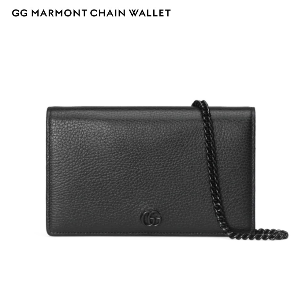 Gucci GG MARMONT CHAIN WALLET blk/blk